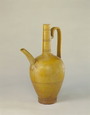 图片[1]-Yellow glaze holding pot-China Archive